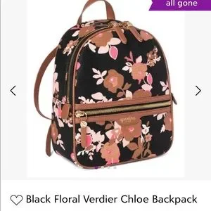 Spartina 449 Black and Pink Backpack Spartina 449 | Bags | Black Mini Floral Chole Spartina  main image 2